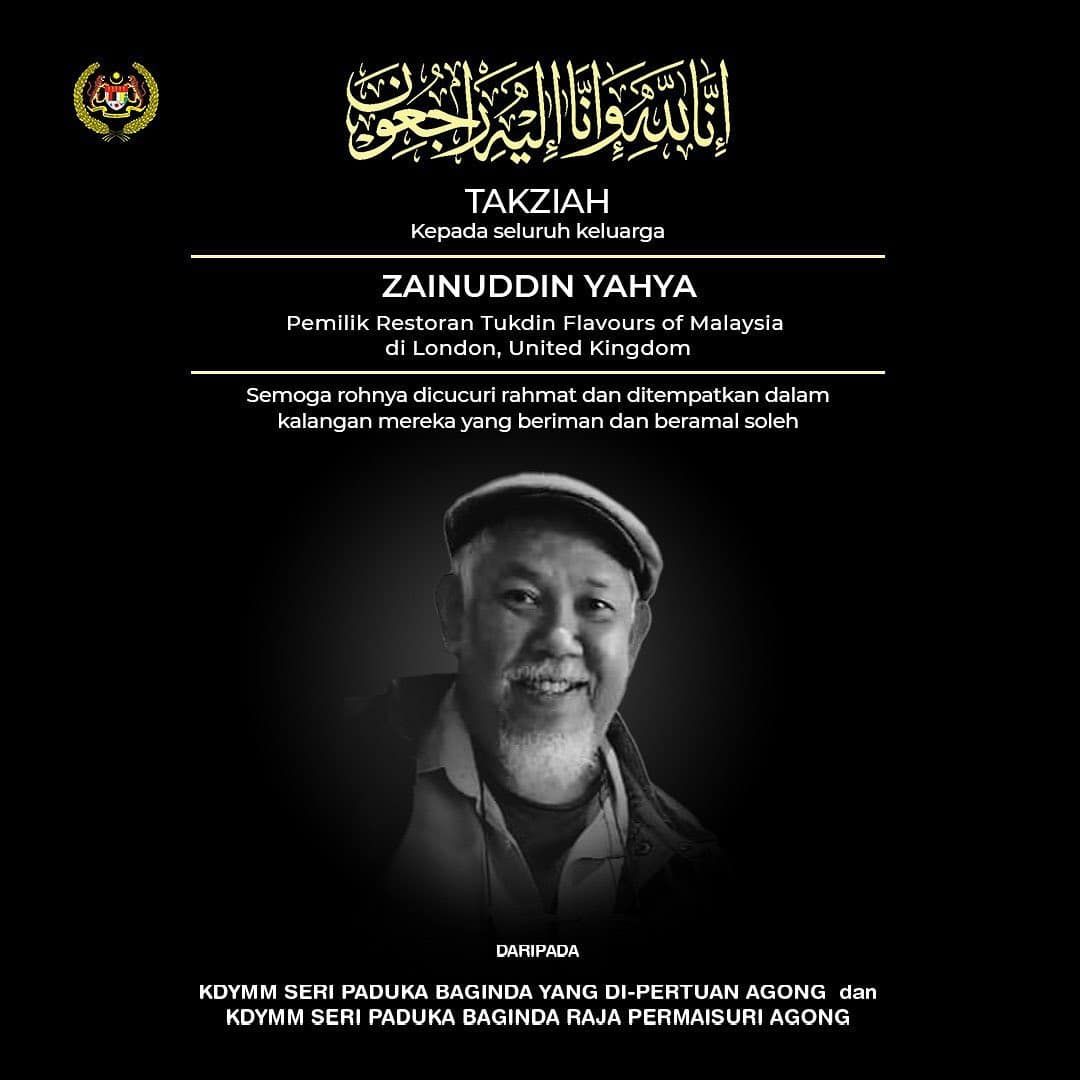 Agong, Raja Permaisuri convey condolences to family of London restaurant owner