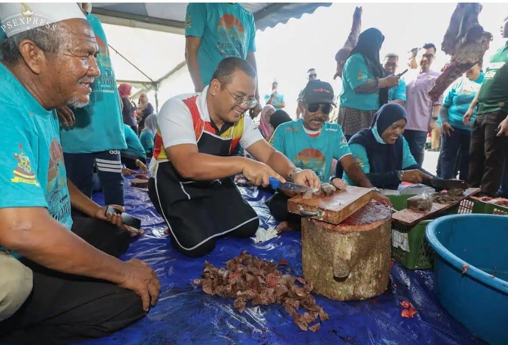 亲临鹅唛活动现场  阿米鲁丁为今晚餐会献力