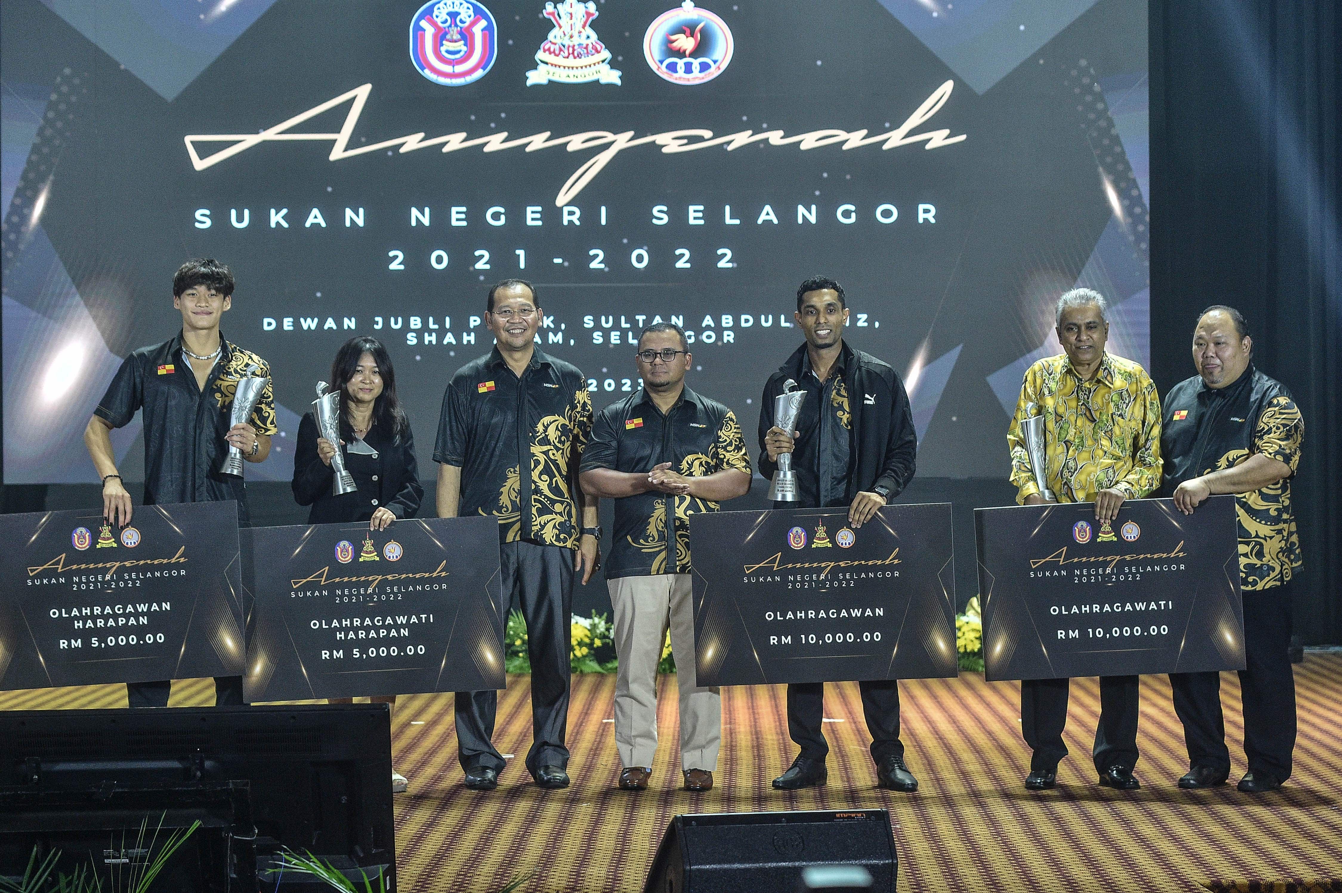 Shamendran, Thinaah dinobat Olahragawan, Olahragawati Selangor