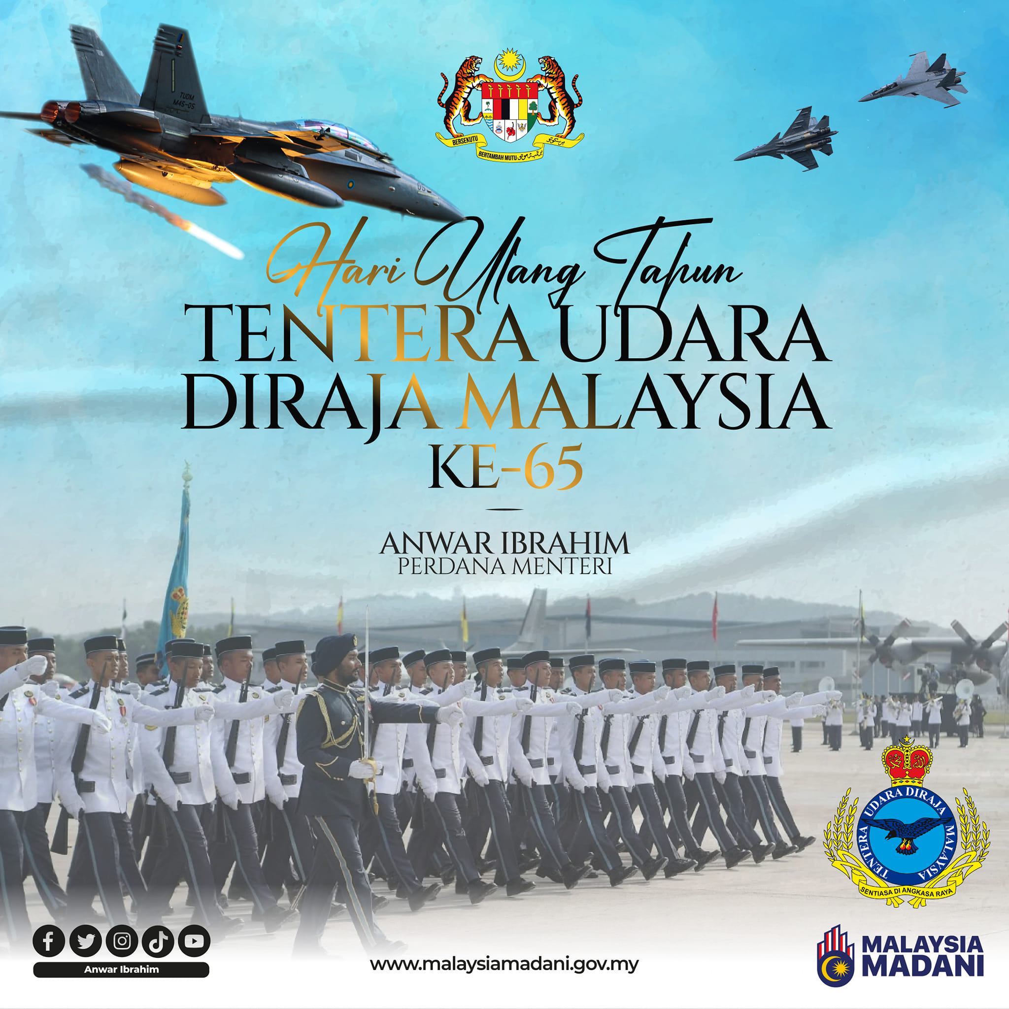 PM Anwar wishes RMAF happy 65th anniversary