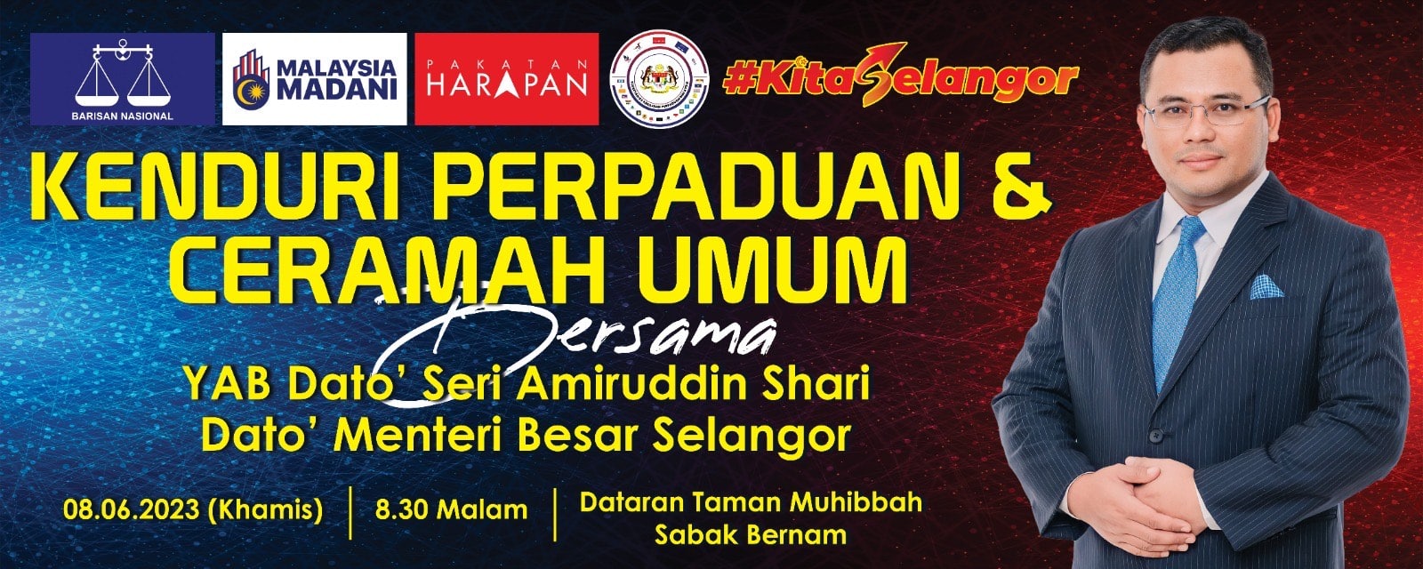 Orang ramai dijemput hadir Kenduri Perpaduan esok