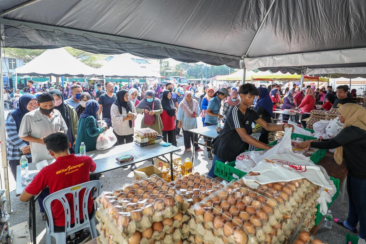 Bukit Antarabangsa, Banting antara sembilan lokasi jualan murah barangan asas esok
