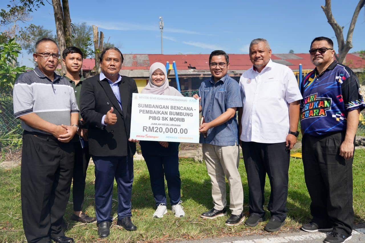 MBI sumbang RM20,000 baiki bumbung SK Morib rosak akibat ribut