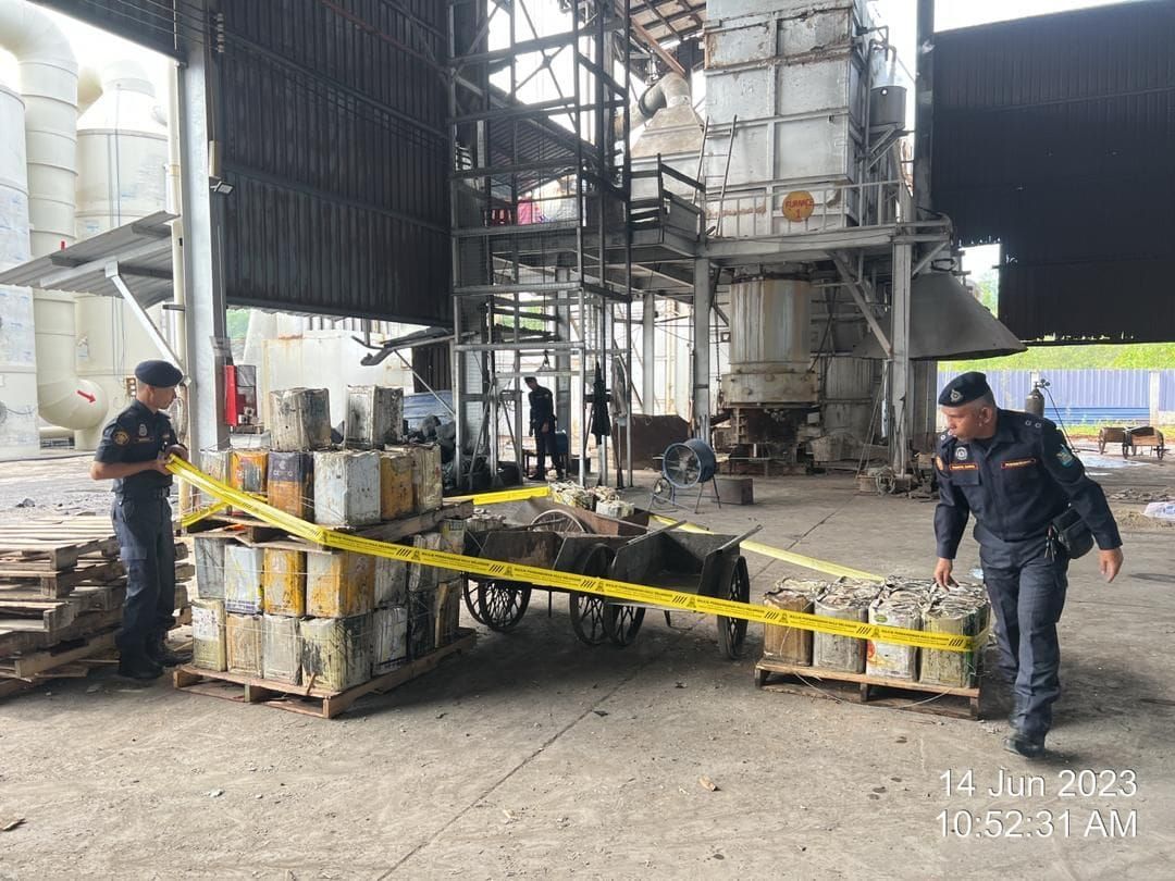 Padah operasi secara haram, sebuah kilang lebur logam disita MPHS