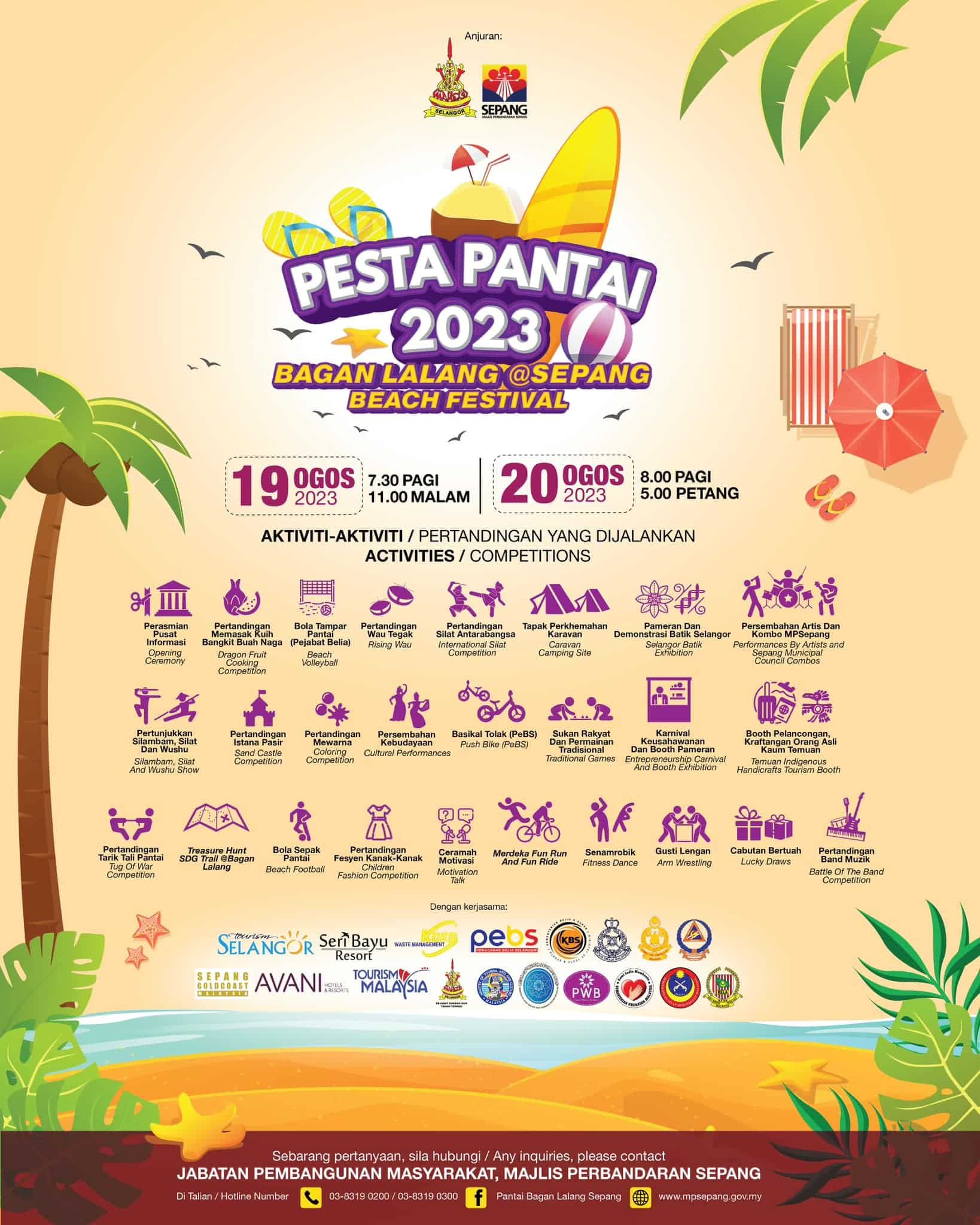 Orang ramai dipelawa meriahkan Pesta Pantai Bagan Lalang pada 19, 20 Ogos