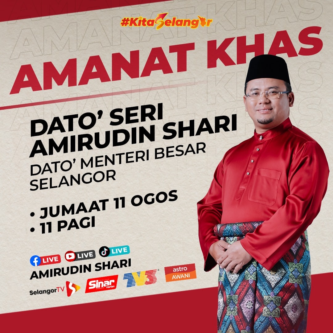 Saksikan Amanat Khas MB sempena PRN 11 pagi esok