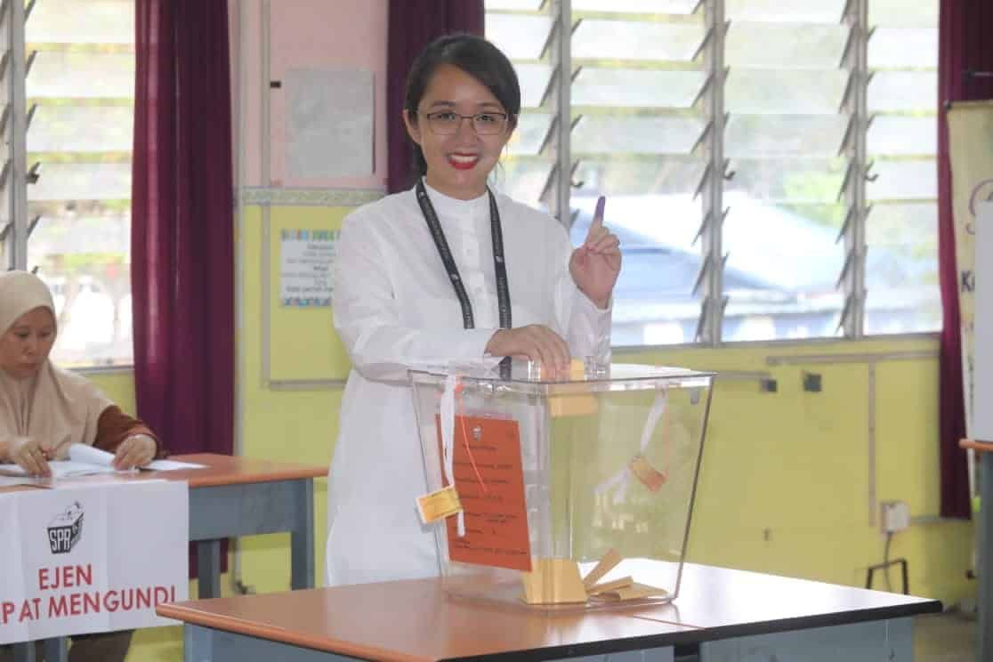 梳邦再也投票率欠理想  黄美诗吁手指未点墨者去投票