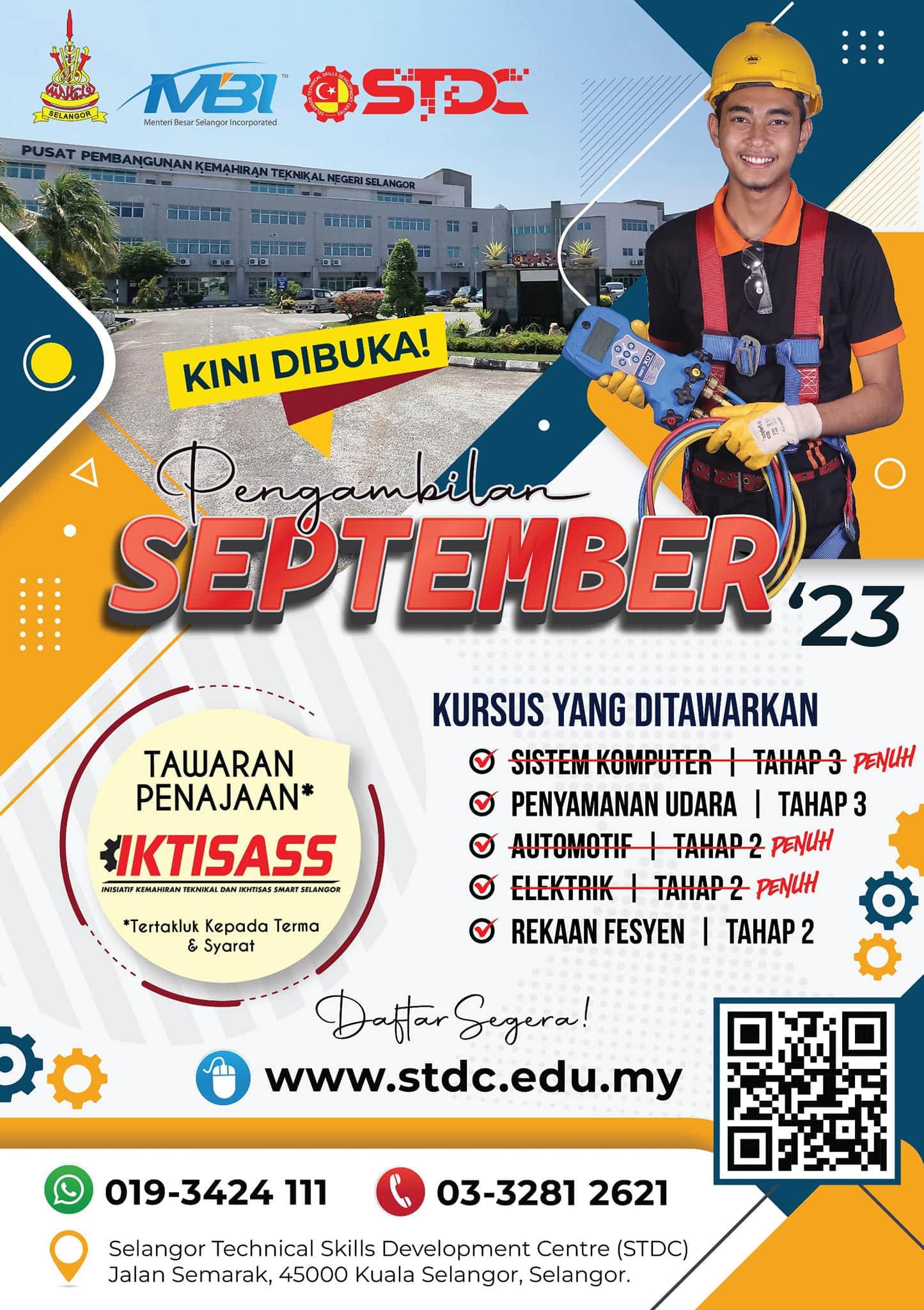 STDC pelawa sertai kursus penyaman udara, fesyen bagi sesi September