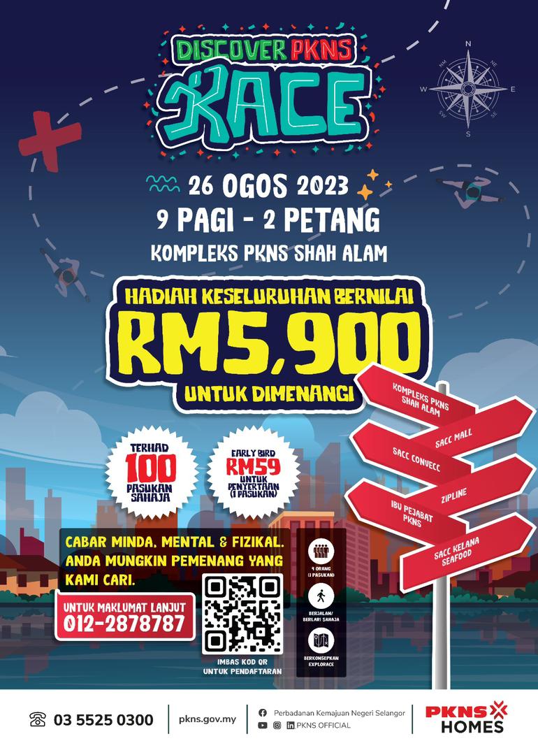 Sertai Discover PKNS Race 26 Ogos ini, peluang menang hadiah wang tunai