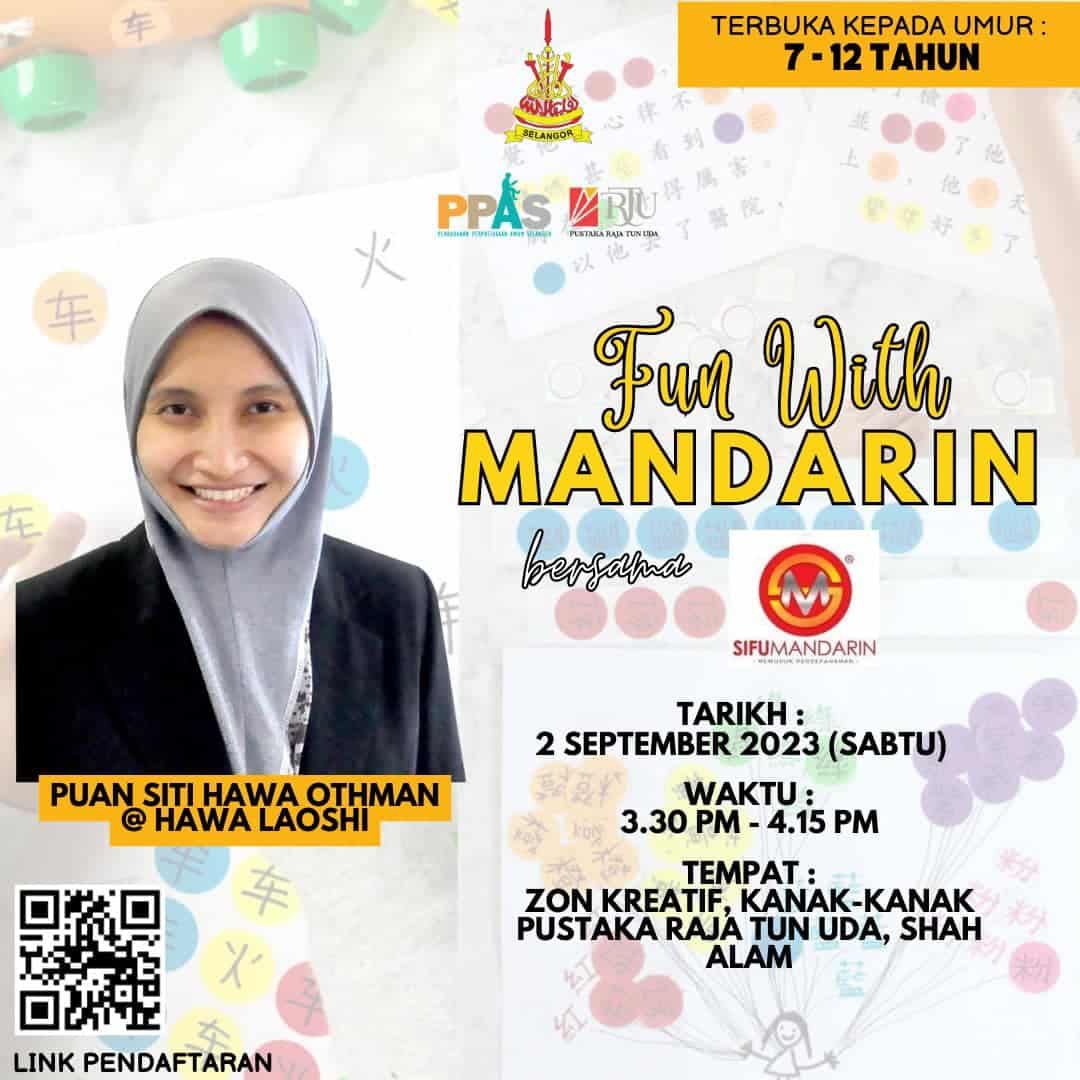 Kanak-kanak berpeluang belajar bahasa Mandarin secara percuma Sabtu ini