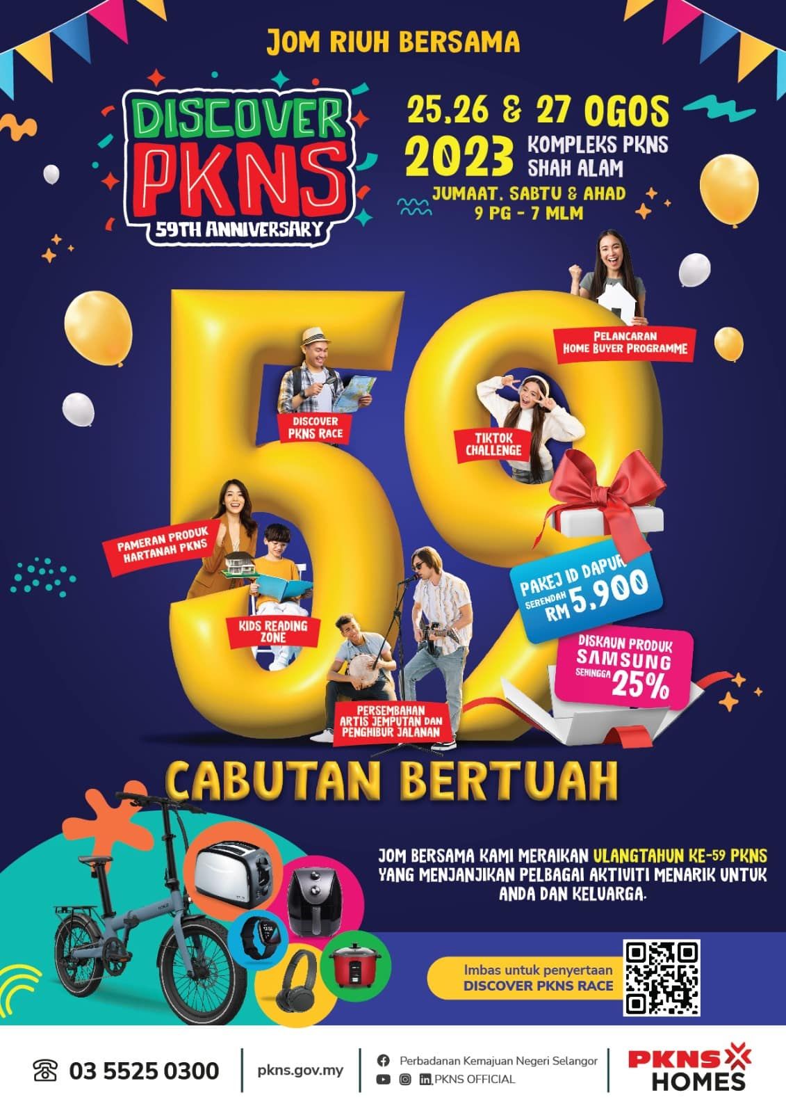 Orang ramai dipelawa meriahkan pesta sempena ulang tahun ke-59 PKNS