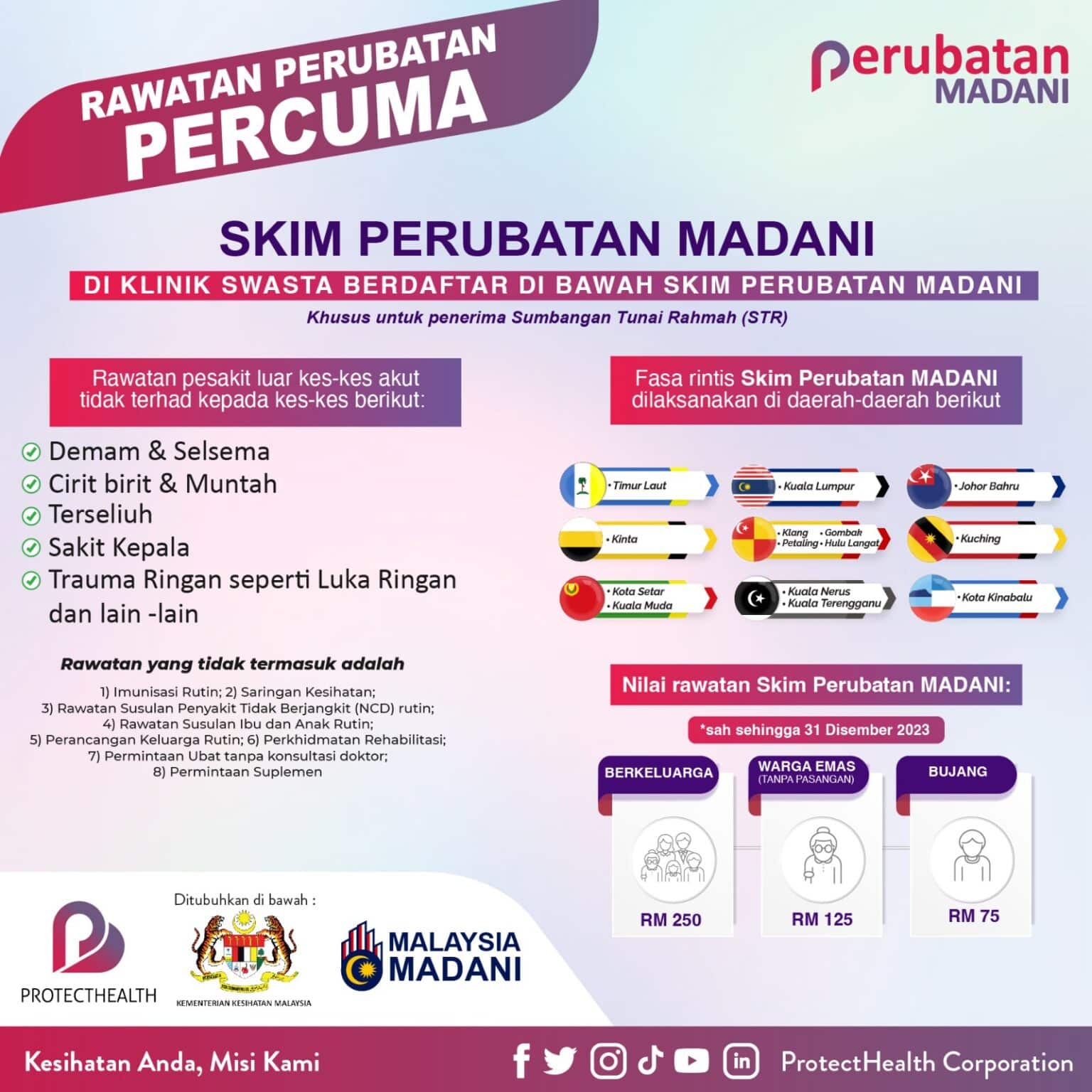 Skim Perubatan Madani tawar pemeriksaan kesihatan percuma di klinik swasta