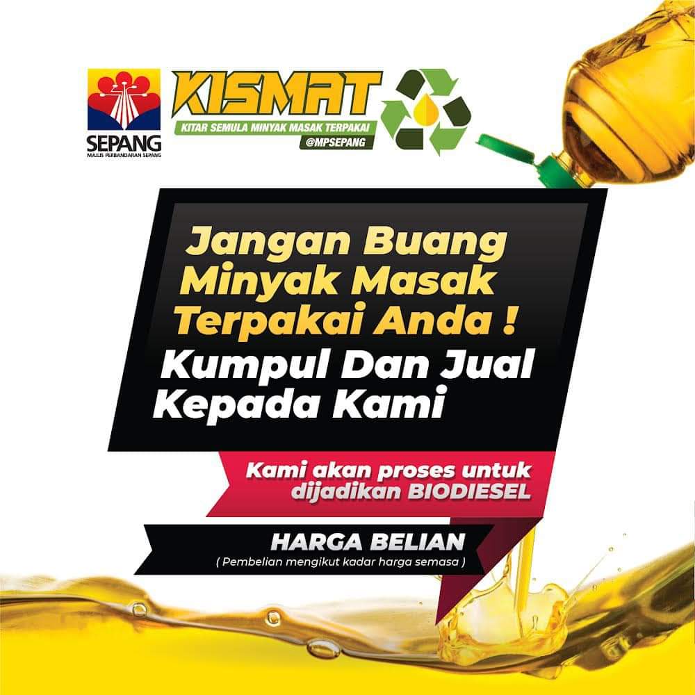 MPSepang tawar beli minyak masak terpakai, peluang penduduk jana pendapatan