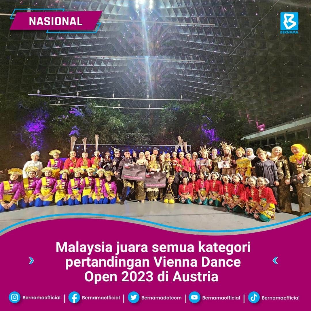 Malaysia juara semua kategori Pertandingan Vienna Dance Open 2023 di Austria