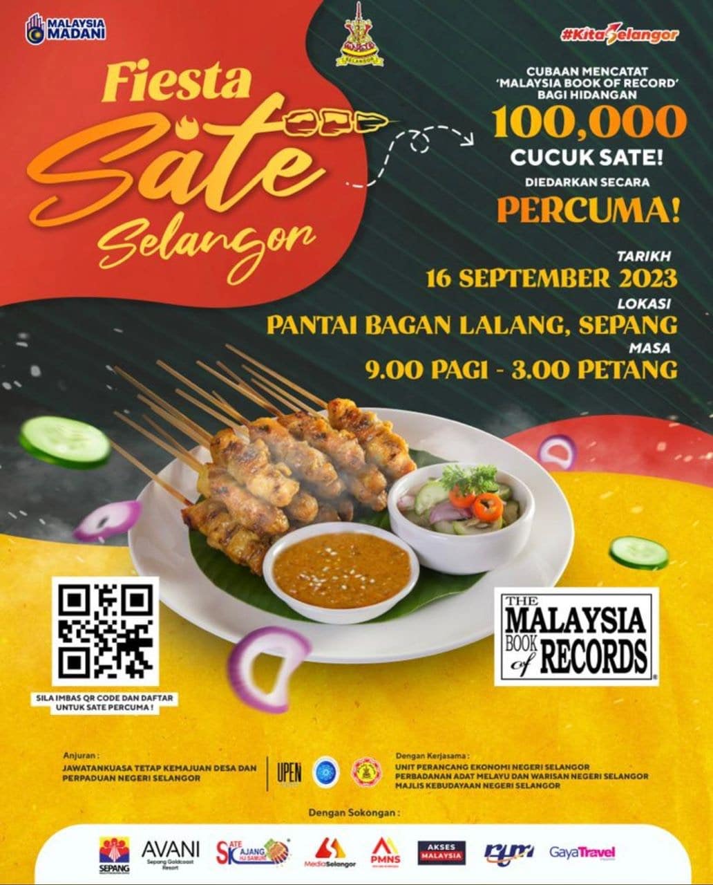 Lebih 100,000 cucuk sate dihidang sempena Fiesta Sate pada 16 September