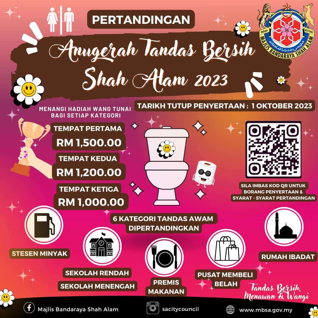 MBSA anjur pertandingan tandas bersih, tawar hadiah terkumpul RM22,200