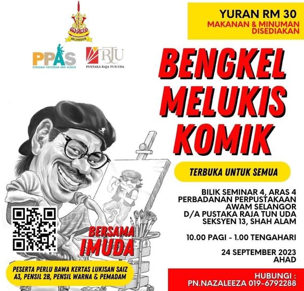 Peluang sertai bengkel melukis komik bersama Imuda Ahad ini
