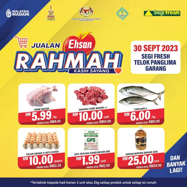 雪农业发展机构明与4间Segi Fresh超市 办益山慈悯促销