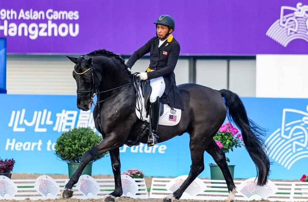 为大马贡献第二面金牌 卡比尔摘亚运马术首金