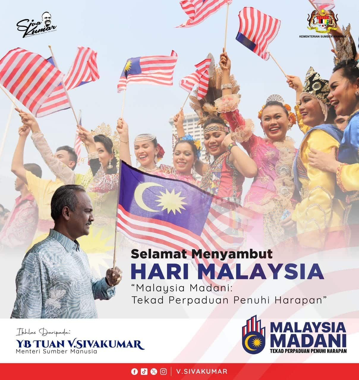 இந்தியர் தொழில் துறைகளை காப்பாற்றுவேன்!  மலேசிய தினத்தில் அமைச்சர் சிவகுமார்