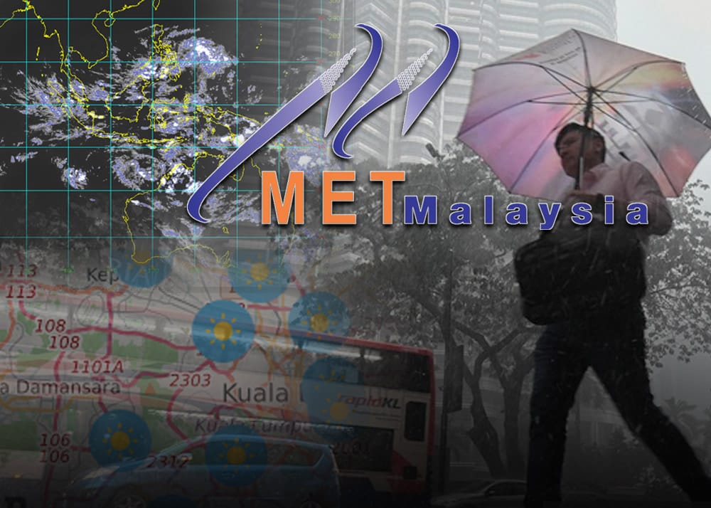Ribut petir, hujan lebat di empat negeri hingga 12 tengah hari