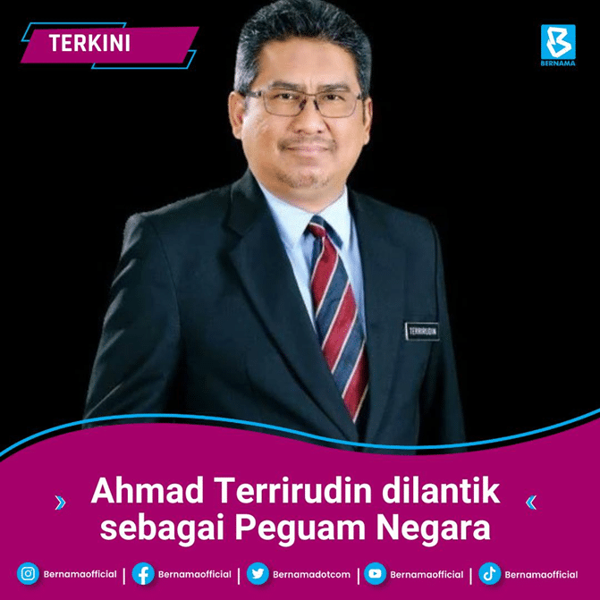 Ahmad Terrirudin dilantik peguam negara mulai 6 September