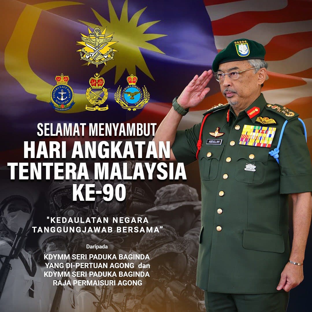 Agong zahir ucapan Selamat Hari ATM ke-90, semoga terus disegani
