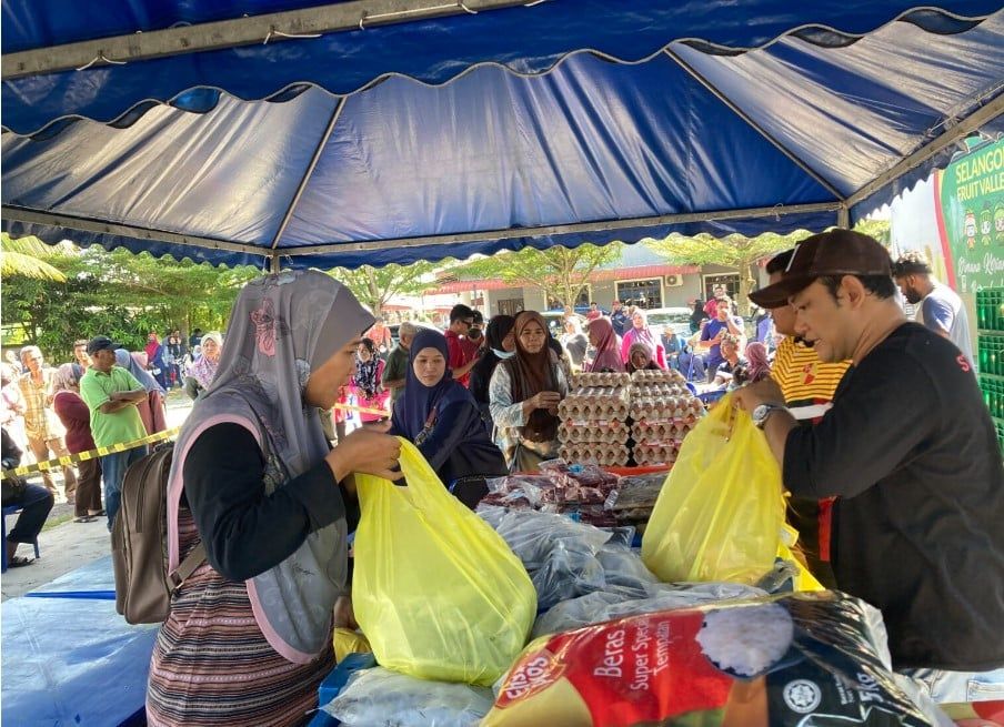 白米.鸡蛋最畅销 龙溪促销市集热爆