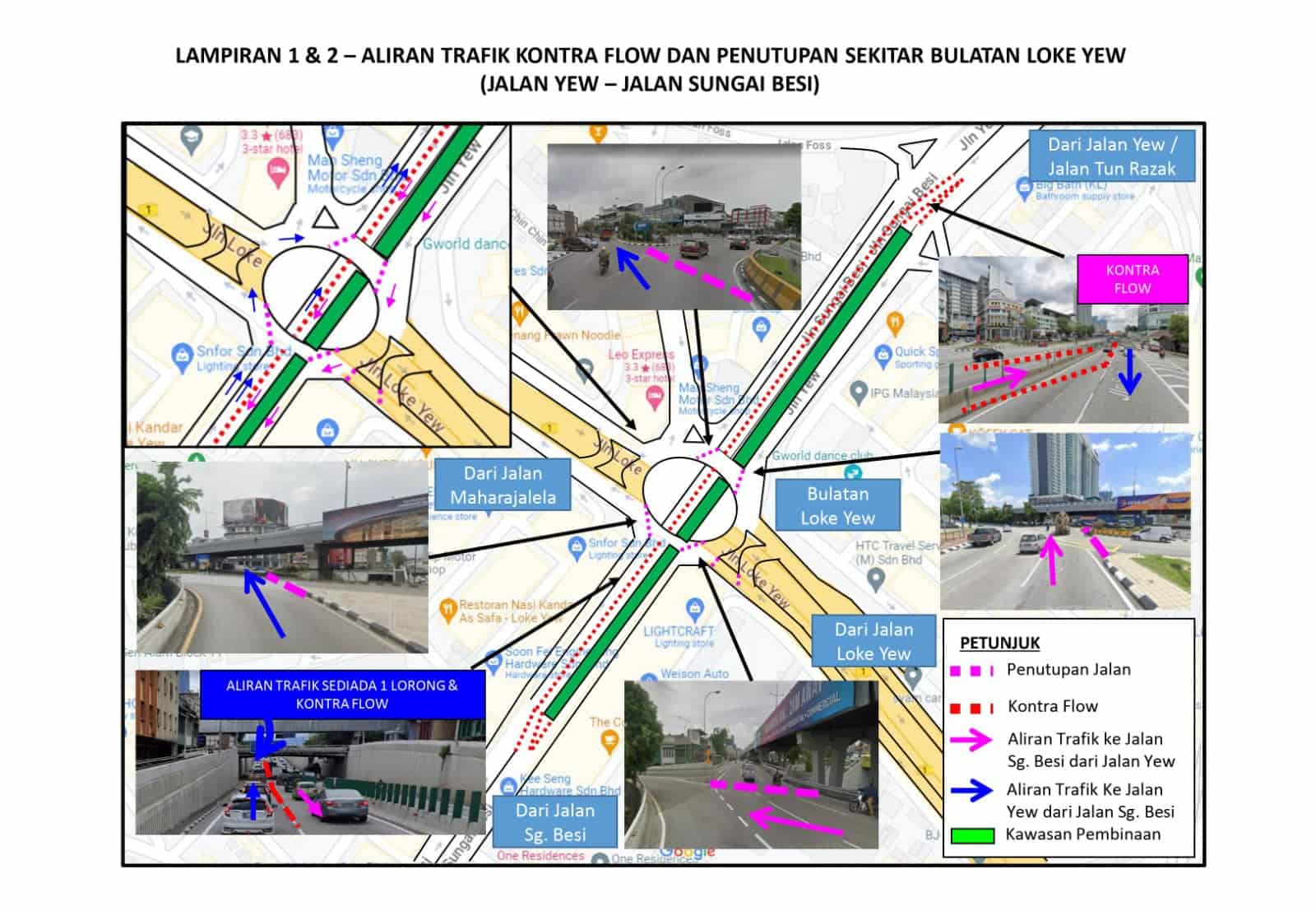 Jalan Sungai Besi ditutup berperingkat mulai 2 Oktober