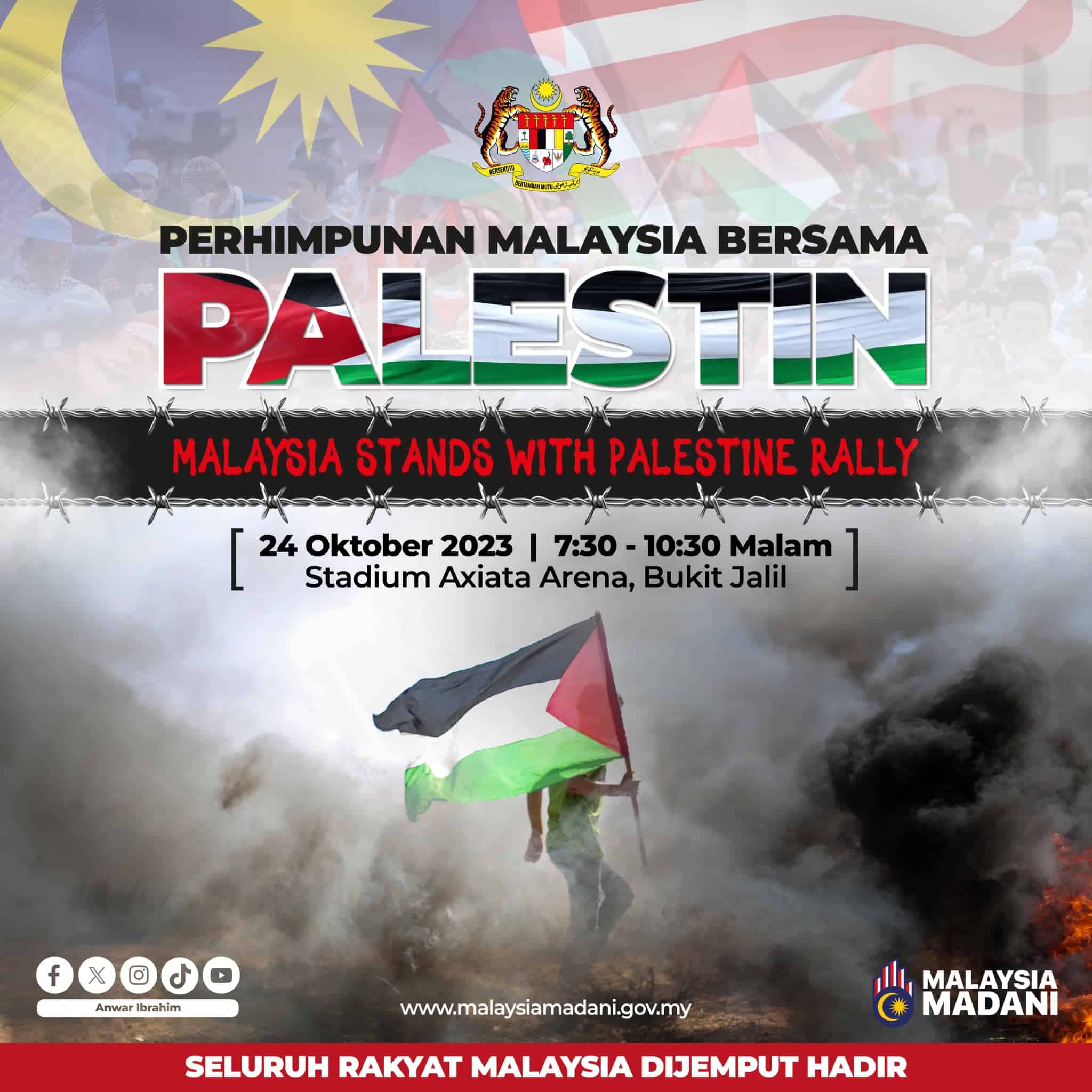 PM ajak rakyat berhimpun malam esok, tanda solidariti bersama Palestin