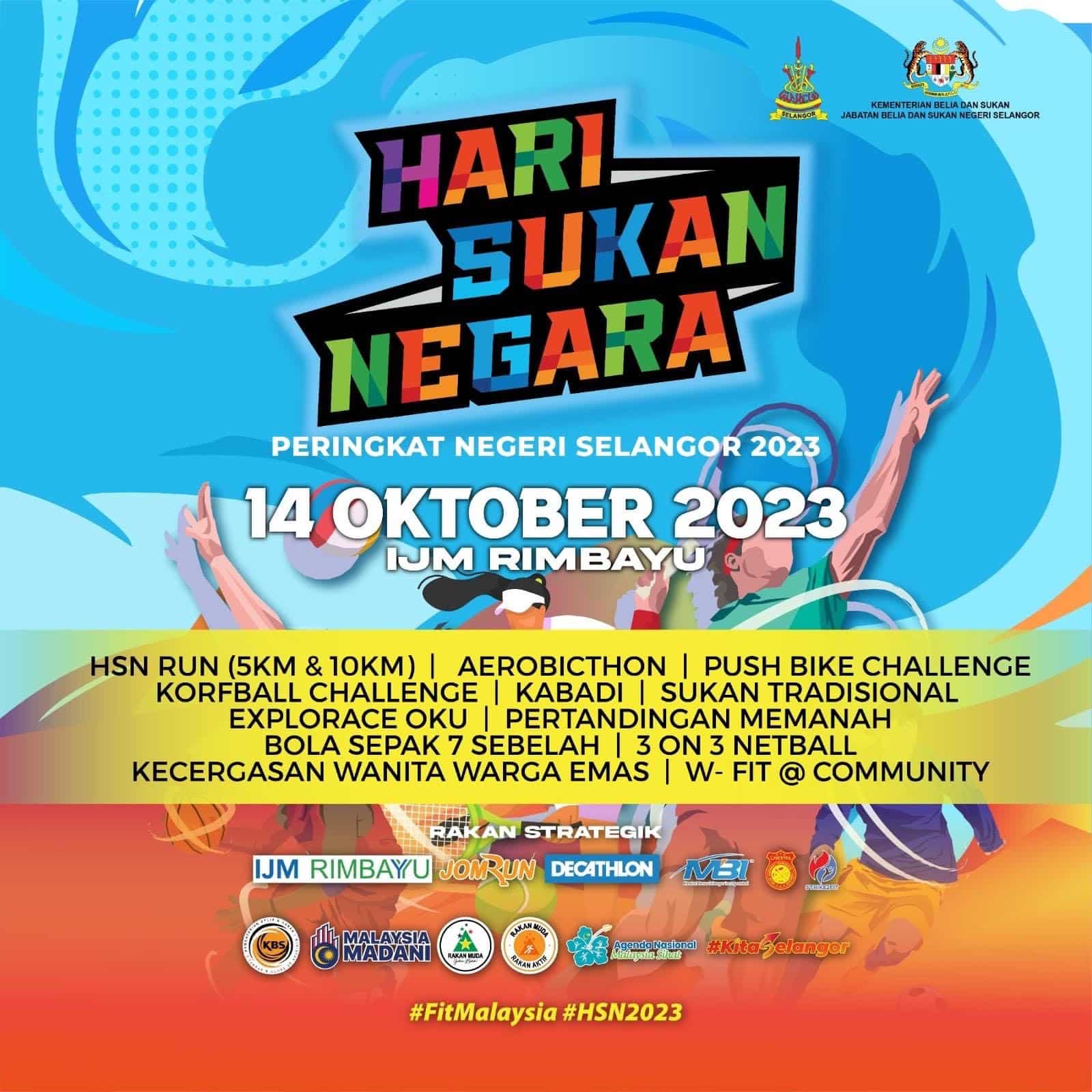 Orang ramai dipelawa meriahkan sambutan Hari Sukan Negara peringkat negeri esok