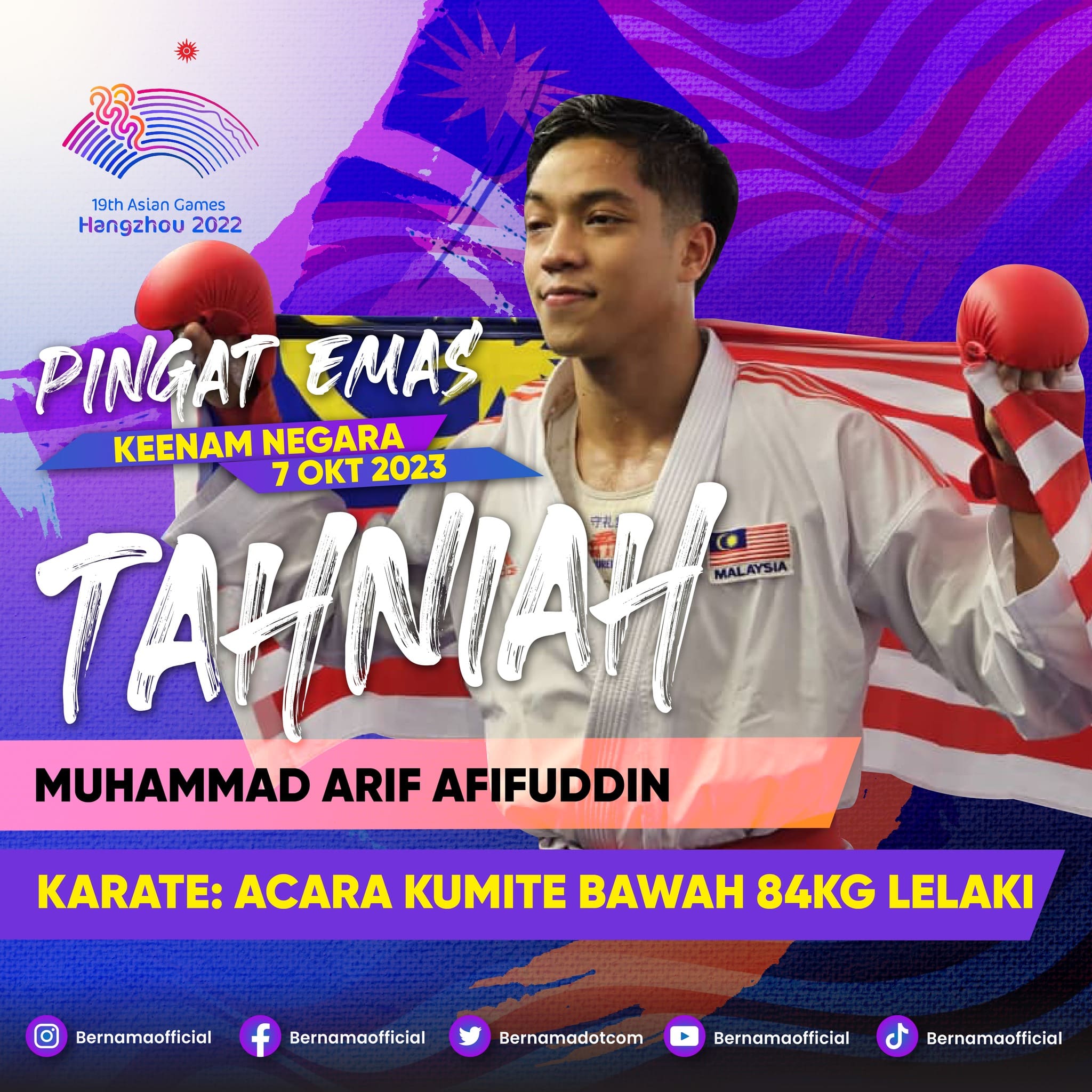 Meski menahan sakit, atlet karate raih emas di Hangzhou