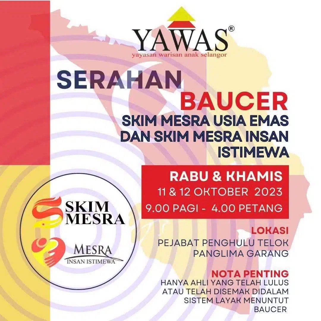 ஜோம் ஷோப்பிங் மெஸ்ர ஊசிய எமாஸ் மற்றும் இன்சான் இஸ்திமேவா வவுச்சர்கள் சமர்ப்பிப்பு  - தெலோக் பங்லிமா காராங்