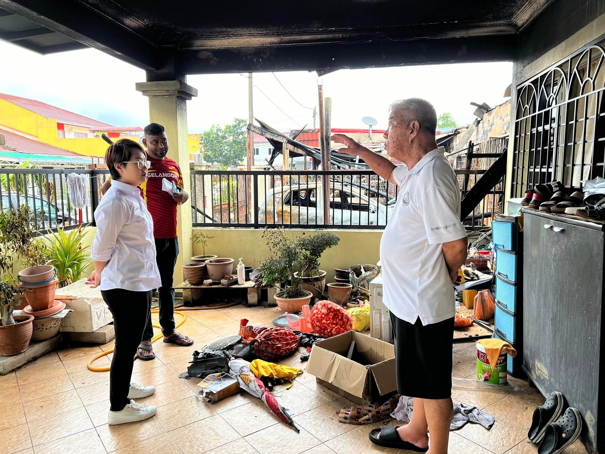 甲洞帝沙再也住宅火灾  潘佩玲慰问灾黎