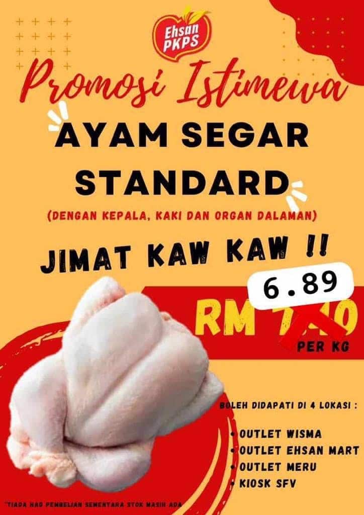 Jualan murah ayam, beras di empat premis PKPS