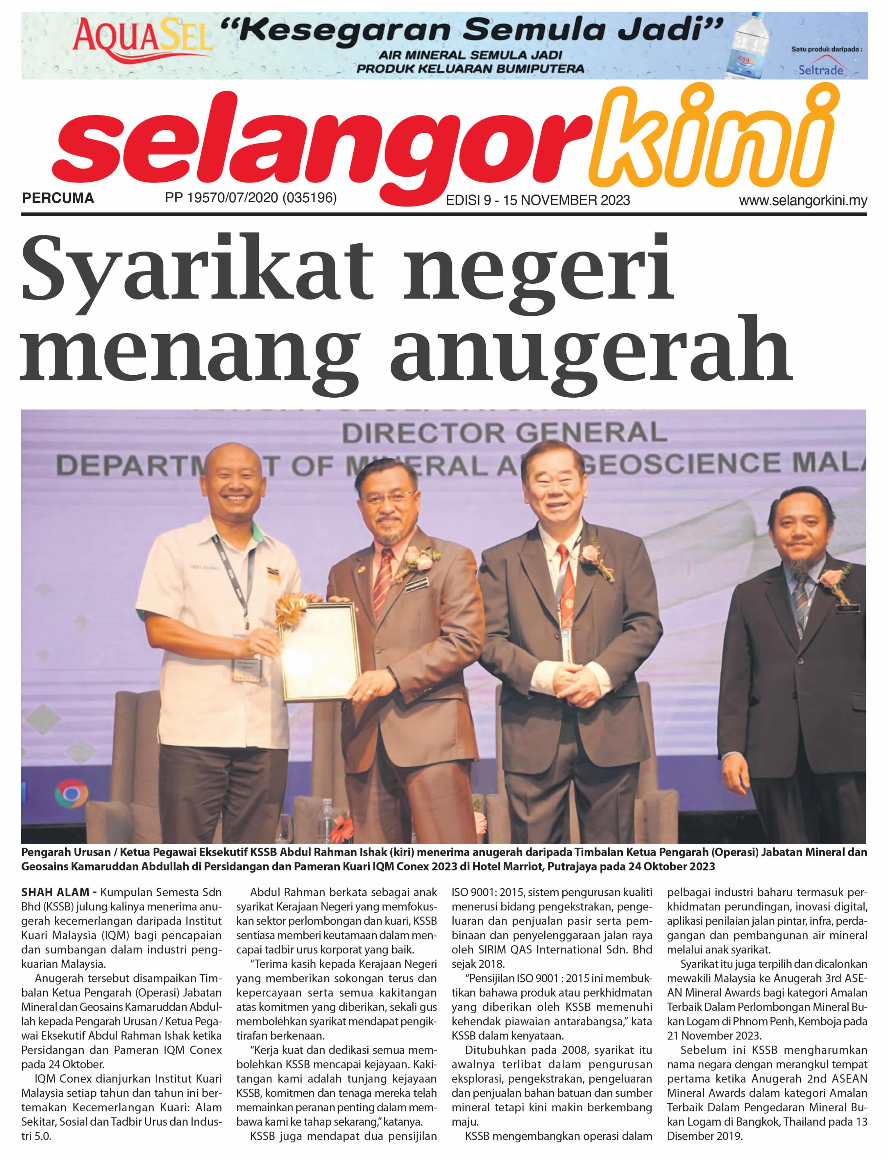 Selangorkini 9 - 15 November 2023