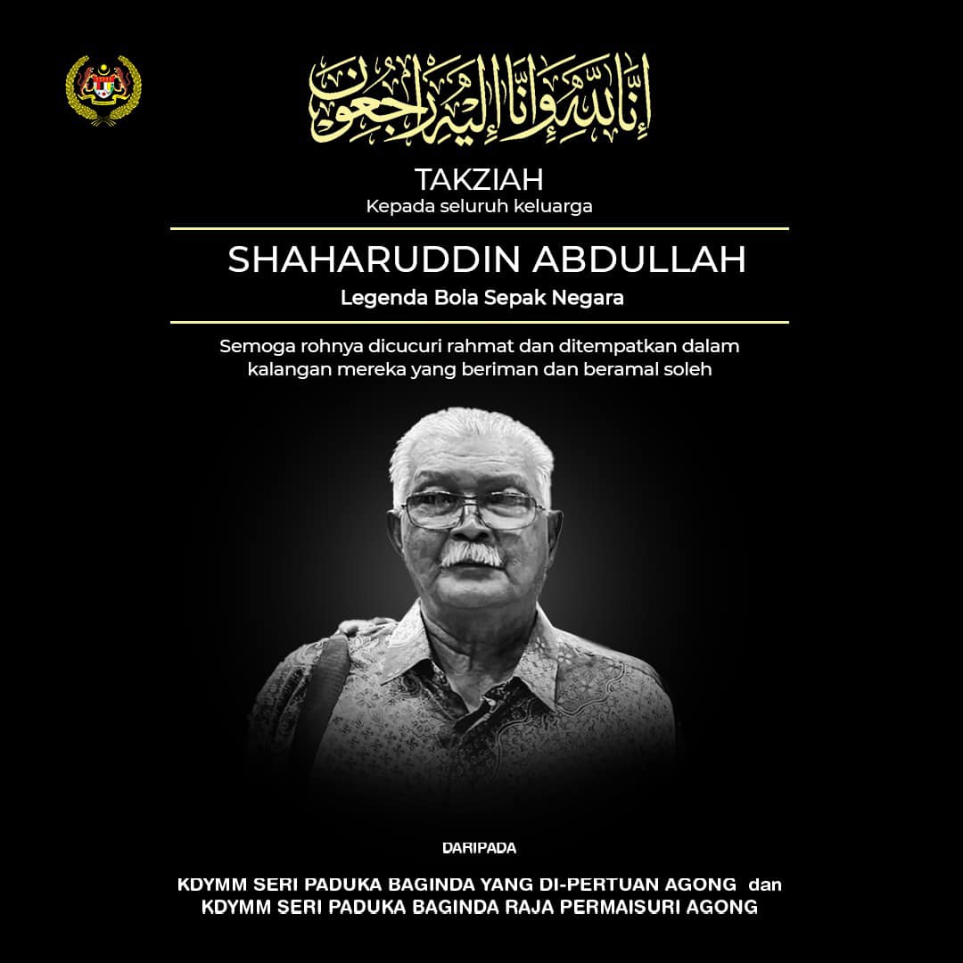 King, Queen offer condolences to Shaharuddin's family