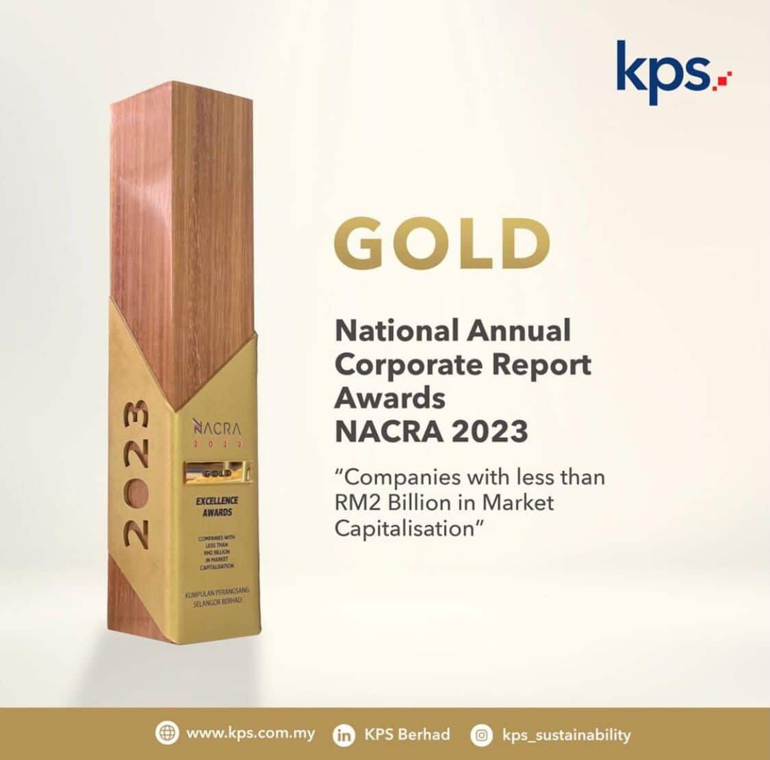 KPS ungguli Anugerah Laporan Korporat Tahunan Kebangsaan 2023