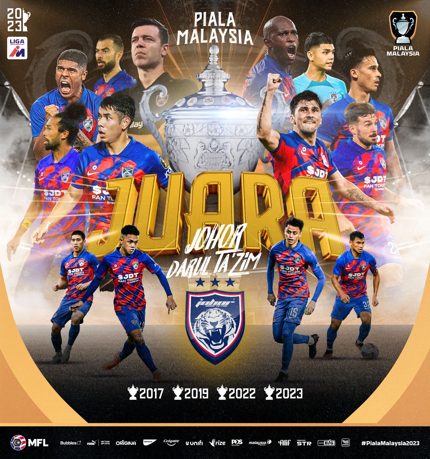 Piala Malaysia: JDT pertahan kejuaraan, tewaskan Terengganu FC 3-1