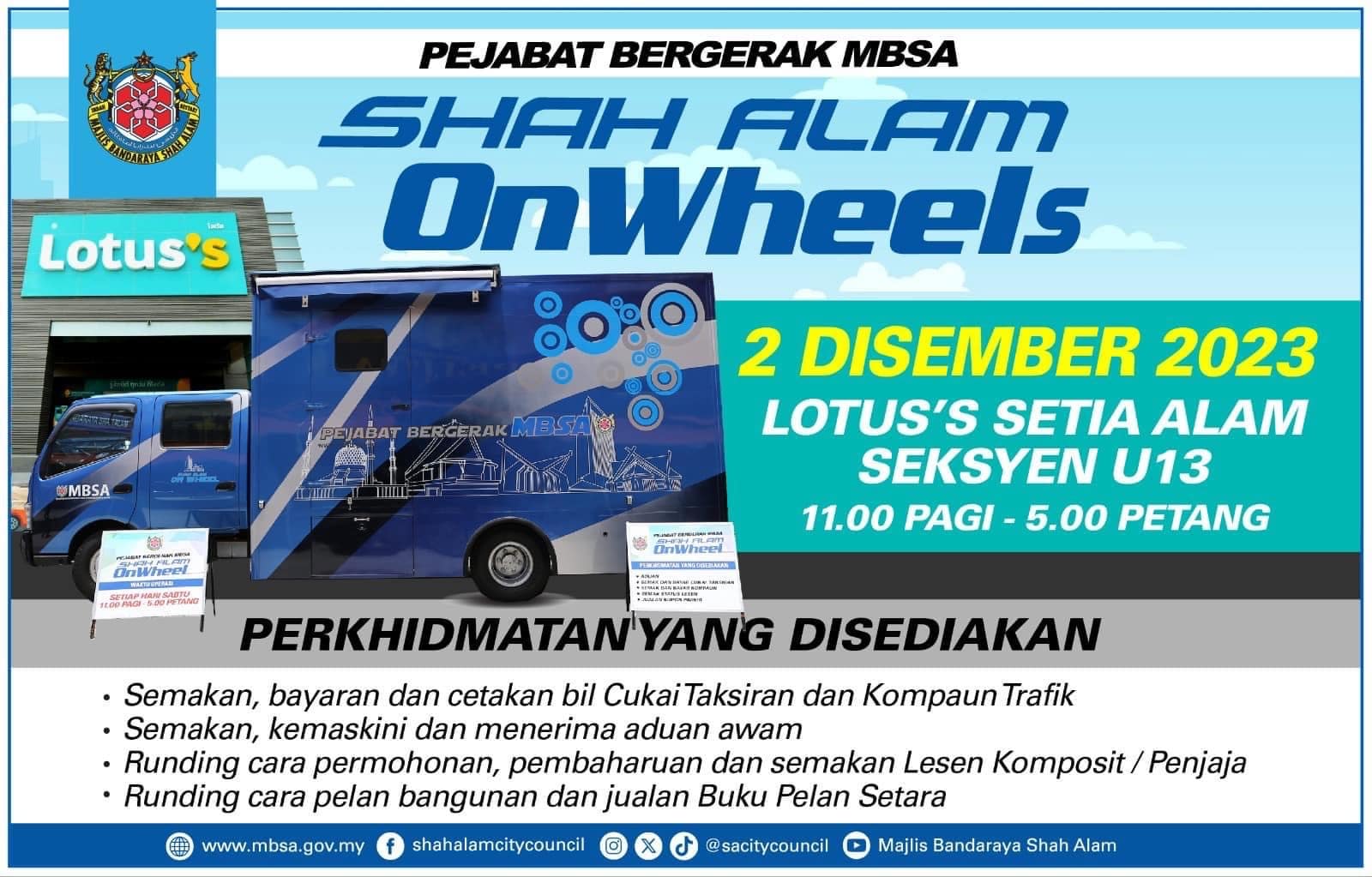 Peluang bayar cukai, kompaun MBSA di Lotus Setia Alam esok
