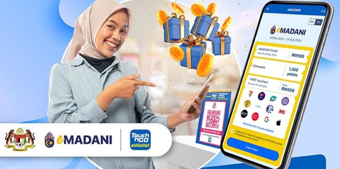 Orang ramai boleh mula tebus kredit eMadani RM100 hari ini
