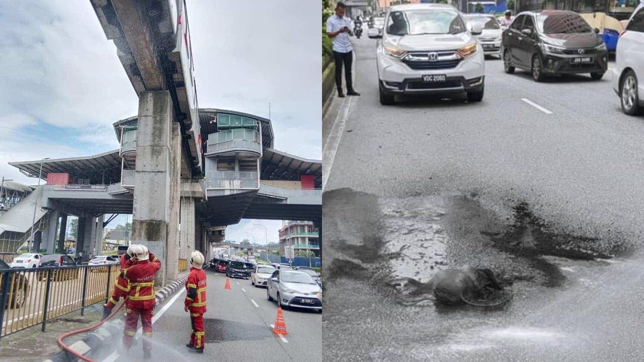 单轨火车轮胎着火掉落 未酿伤亡事件