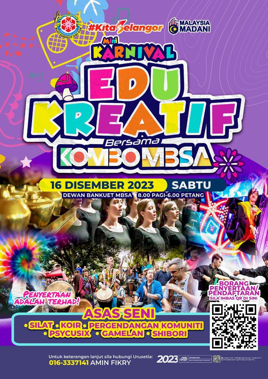 MBSA anjur bengkel seni pada 16 Disember, penyertaan percuma