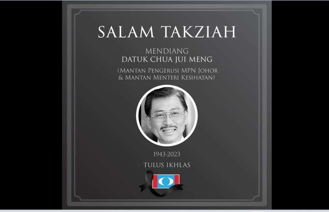 Bekas Menteri Kesihatan Chua Jui Meng meninggal dunia pada usia 80 tahun
