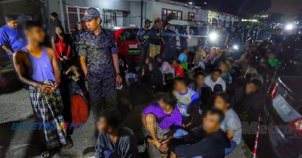 移民局突击隆市非法木屋区 逮捕69非法外劳包括2岁男童