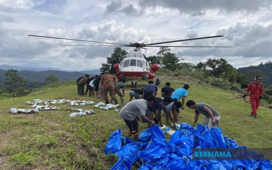 Firefighters airlift 20.8 tonnes of food aid to 56 Orang Asli villages