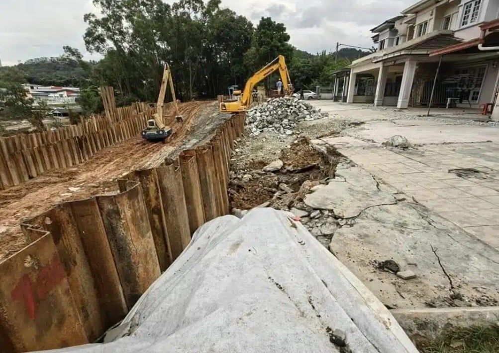 蒲种宏愿花园土崩区  市长：巩固工程料7月全面完工