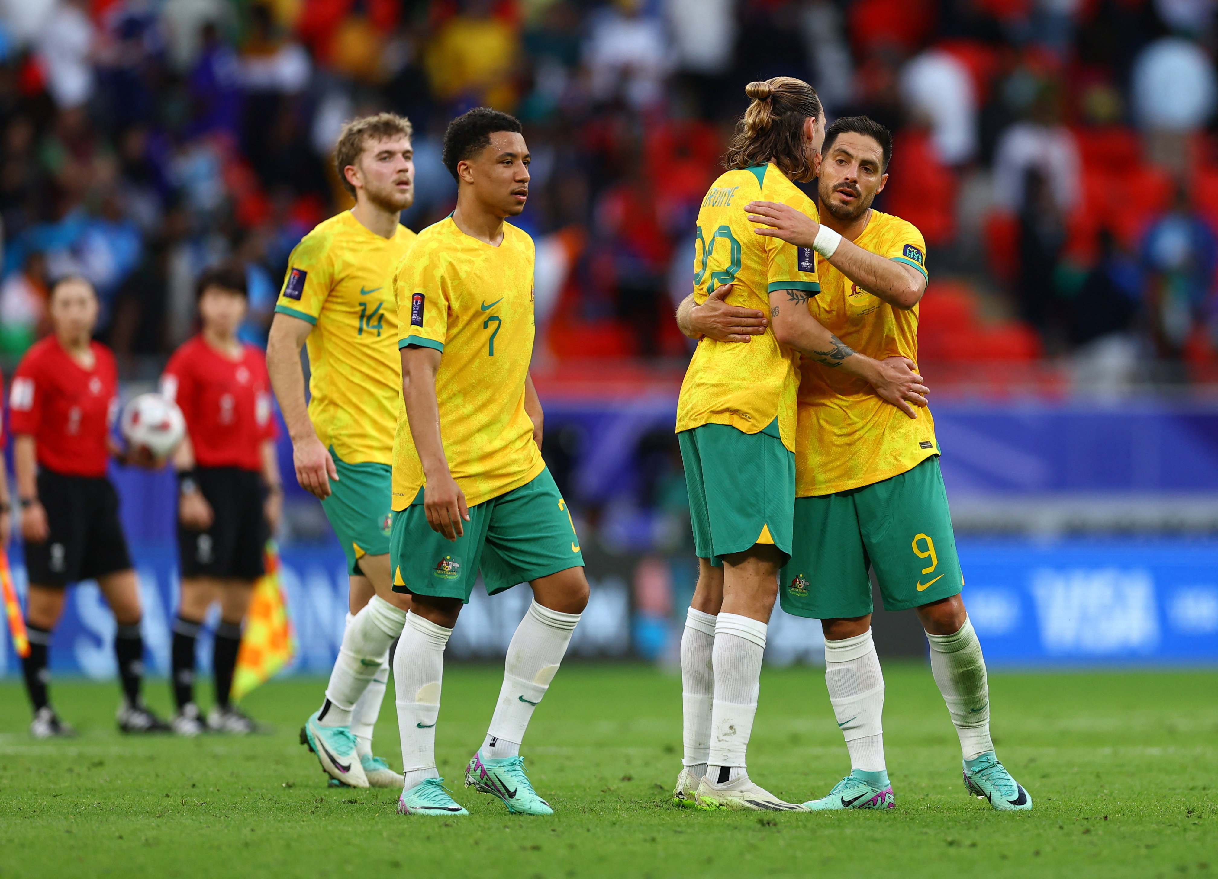 AFC Asian Cup: China's goal disallowed, while Australia downs India
