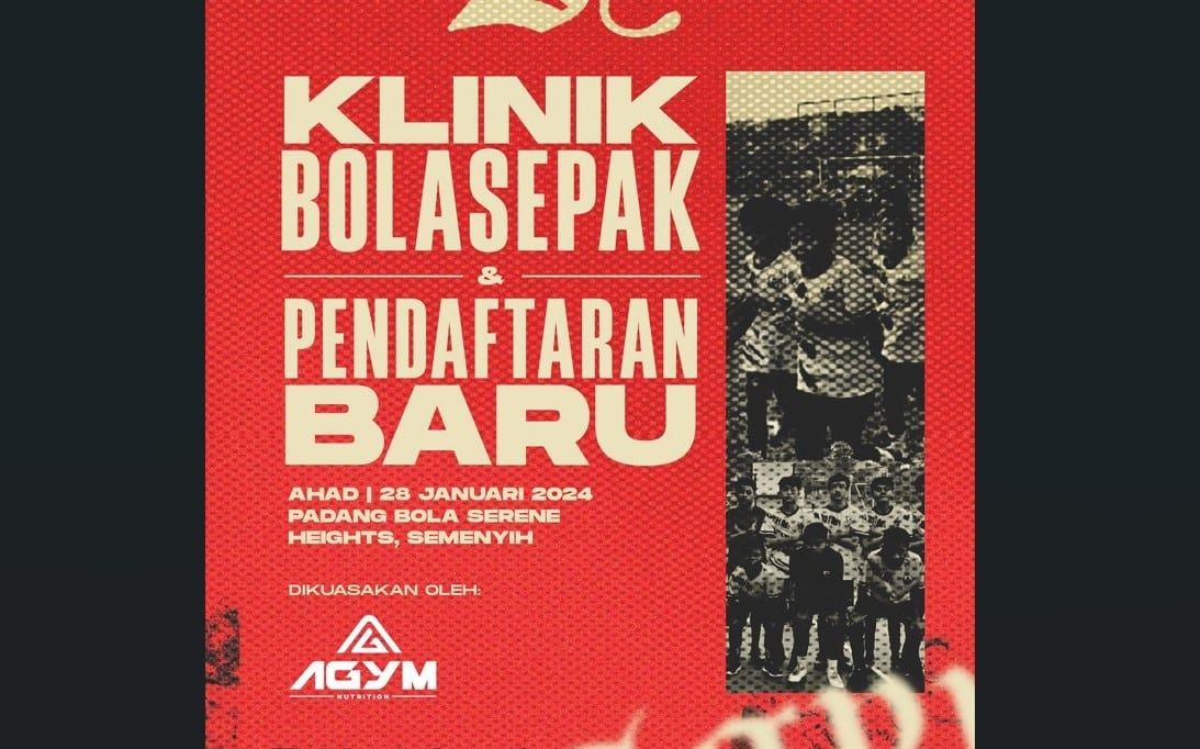 Selangor FC-AGYM Nutrition anjur klinik asas bola sepak percuma Ahad ini