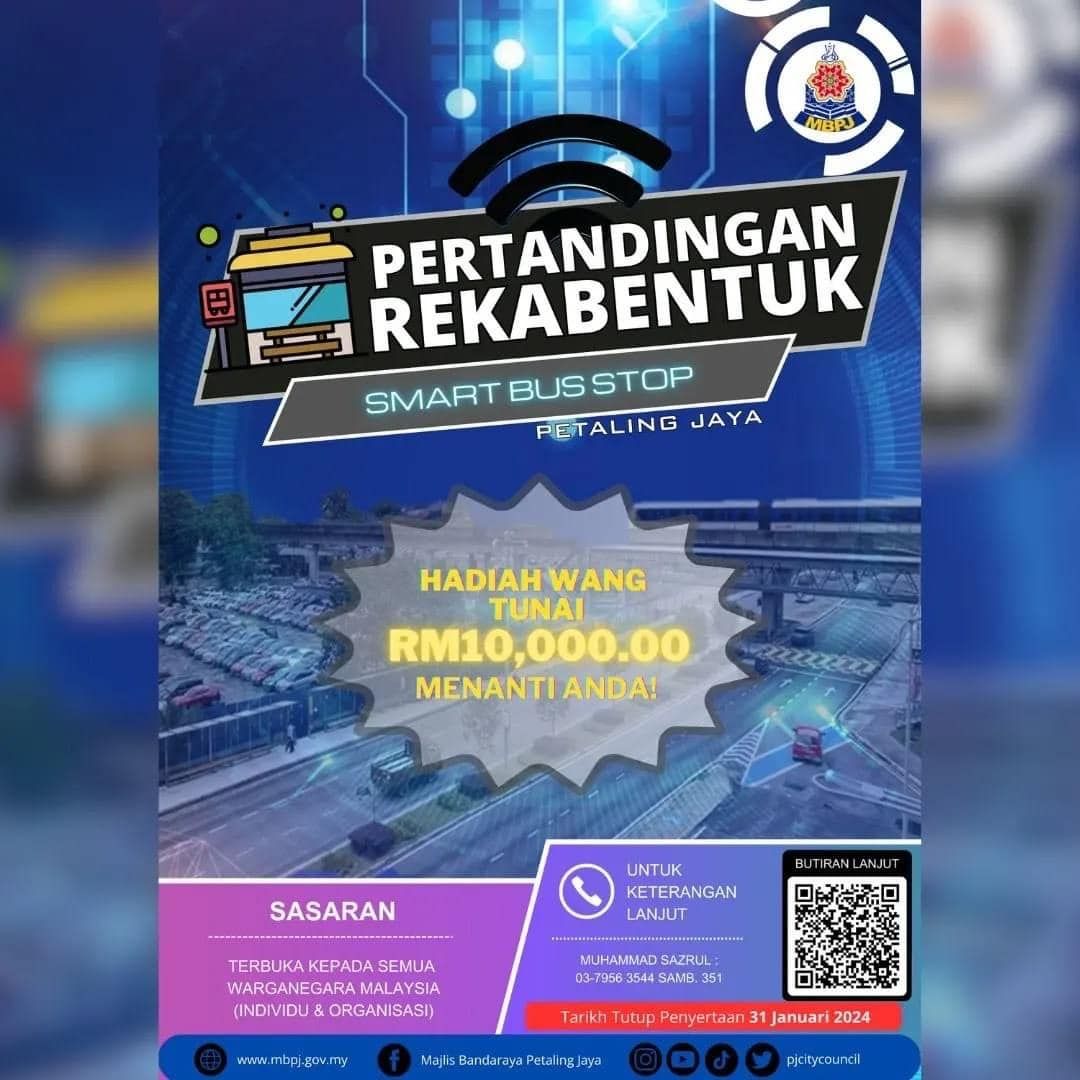 Pertandingan reka bentuk hentian bas pintar tawar ganjaran RM10,000